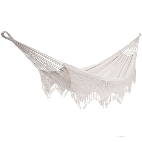 Black two lines Hammock, Hand Woven outlet Natural Cotton with Special Fringe